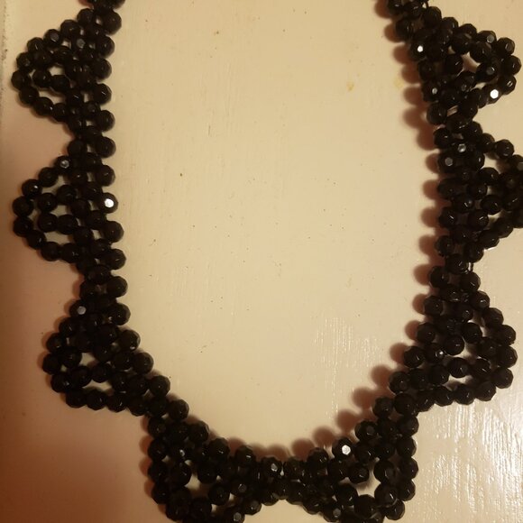 Beautiful Bib Black Necklace . - Picture 1 of 3